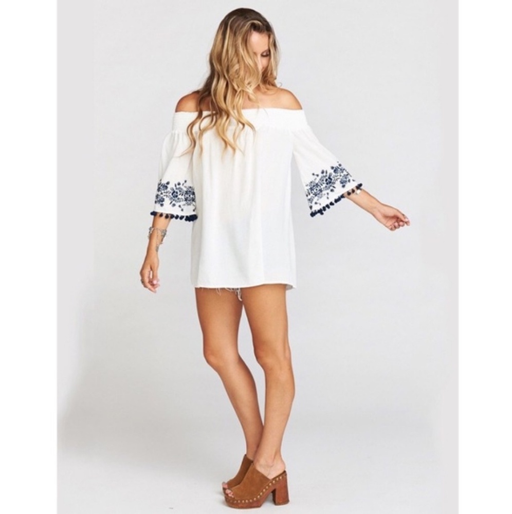 Mumu Presley Tunic Navy Embroidery Medium